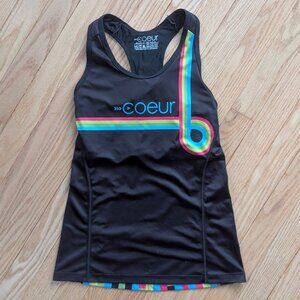 EUC Coeur Mix Tape Tri Top Women's Medium Tank Running Triathlon Swim Sports Bra